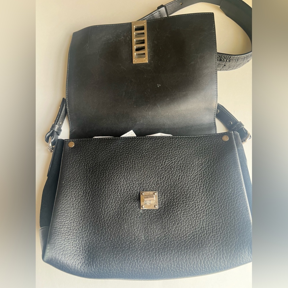 Proenza Schouler Black Leather Elliot Crossbody Bag Purse - Picture 10 of 10